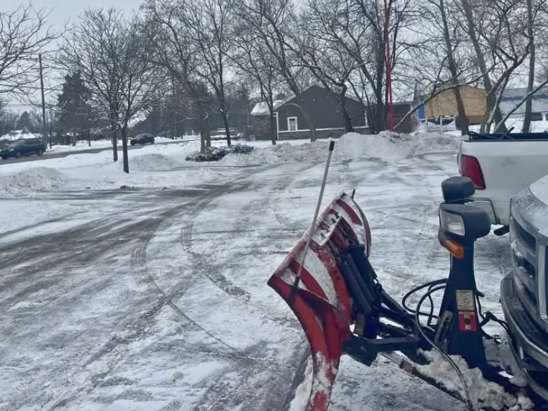 Commercial snow plowing and driveway clearing