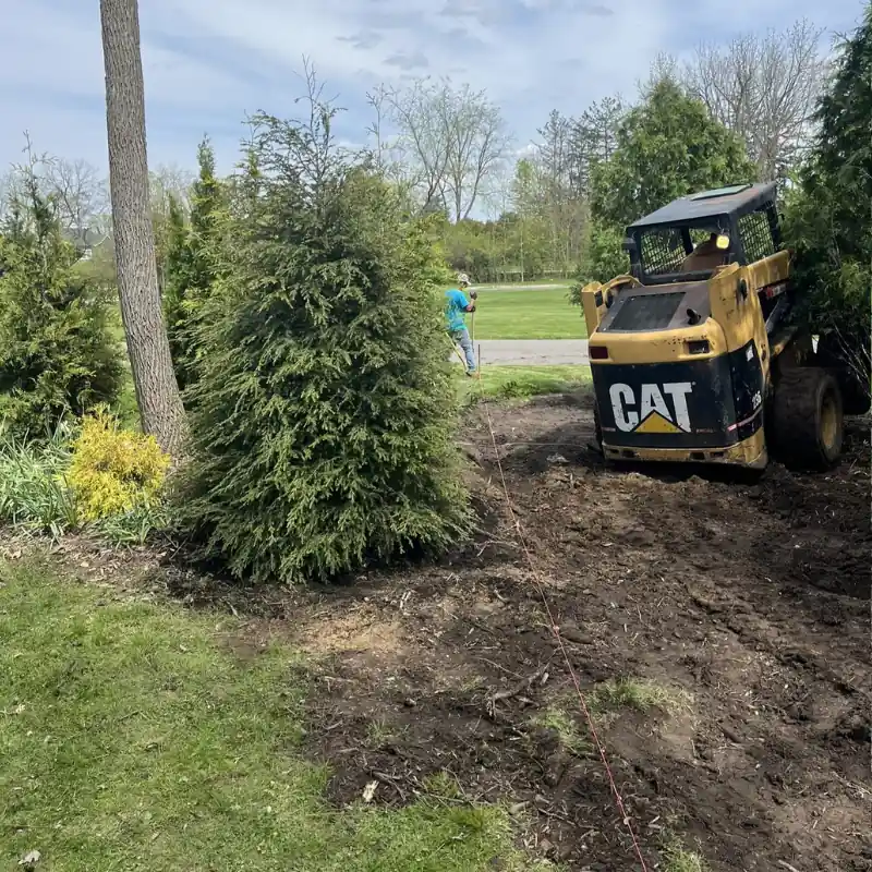 Landscape excavation project in progress